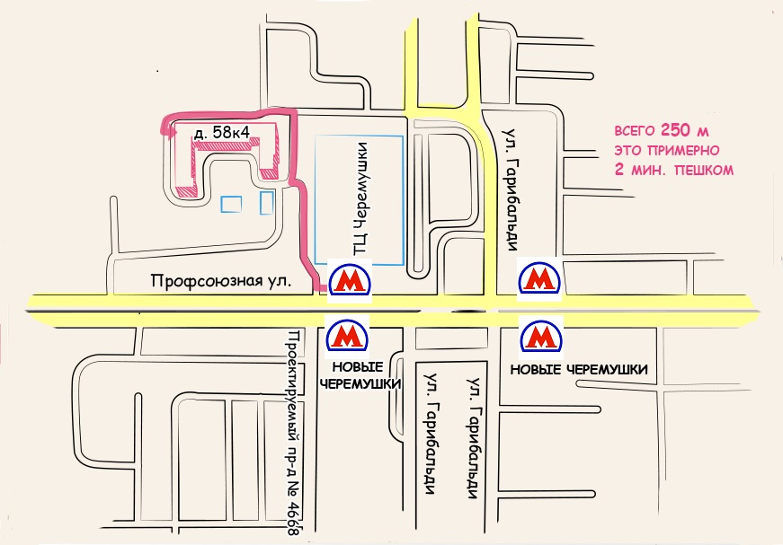 Новые черемушки схема станции