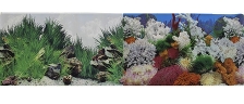 Фон для аквариума двухсторонний Морской пейзаж/Подводный рельеф 30х60см (9029/9030)