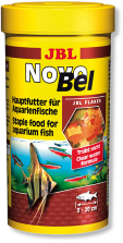 JBL NovoBel - Основной корм в форме хлопьев для всех аквариумных рыб в специальной упаковке 130 г. (
