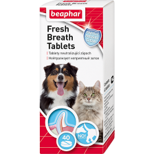 Беафар Таблетки «Fresh Breath Tablets» от неприятного запаха в пасти д/кошек и собак, 40шт (13250)