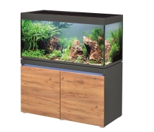 Комплект аквариум с тумбой EHEIM incpiria 430 графит, фасады сосна (декоративная LED подсветка тумбы)