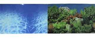 Фон для аквариума двухсторонний Синее море/Растительный пейзаж 60х150см (9063/9071)
