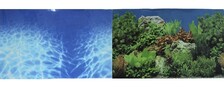 Фон для аквариума двухсторонний Синее море/Растительный пейзаж 60х150см (9063/9071)