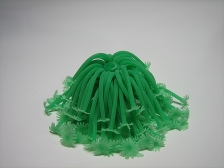Коралл силиконовый на керамической основе, зеленый, 13х13х10см (RT187G)