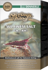 Dennerle Shrimp King Sulawesi Salt GH+/KH+ - Мульти-минеральная соль для повышения общей жесткости воды в аквариумах с креветками озера Сулавеси, 200 г