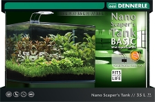 Аквариум Dennerle Nano Scaper's Tank Basic LED 5.0, 35 литров (в комплекте фильтр и освещение)