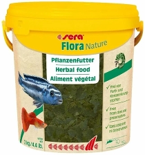 Сера Корм для рыб растительный в хлопьях FLORA NATURE 10000 мл 2 кг (ведро)