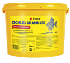 Cichlid Granules 11л./5,5кг.(ведро) - Универсальный корм для цихлид в виде медленно тонущих гранул.