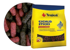 Cichlid Sticks 1кг.(пакет) - Универсальный корм для цихлид в виде плавающих палочек.