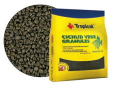 Cichlid Vege Granules 11л/5,5кг(ведро) - Растительный корм для цихлид в виде медленно тонущих гранул