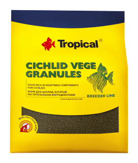 Cichlid Vege Granules 1кг.(пакет) - Растительный корм для цихлид в виде медленно тонущих гранул