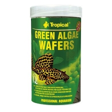 Green Algae Wafers 250мл/113гр.(банка)-корм в виде тонущих чипсов со спирулиной и листьями кетапанги