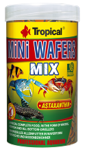 Mini Wafers Mix 18гр.(пакет) - корм для донных рыб и ракообразных в виде тонущих разноцв.чипсов