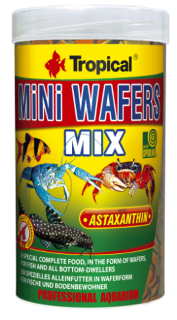Mini Wafers Mix 250мл/138гр.(банка)-корм для донных рыб и ракообразных в виде тонущих разноцв.чипсов