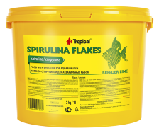 Spirulina Flakes XXL 11л./2кг.(ведро) - Полноценный растительный корм в виде хлопьев со спирулиной.