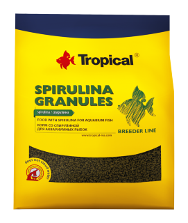 Spirulina Granules 1кг.(пакет) - Растительный корм со спирулиной в виде медленно тонущих гранул