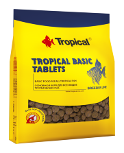 Tropical Basic Tablets 1кг.(пакет) - Полноценный основной корм в виде тонущих таблеток.