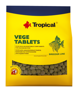 Vege Tablets 1кг.(пакет) - Полноценный корм в виде тонущих таблеток для растительноядных рыб.