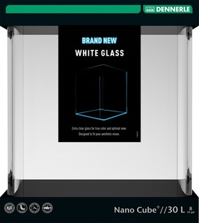 Аквариум Dennerle Nanocube White Glass 30 литров, из осветленного стекла
