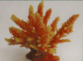 Коралл пластиковый желто-перламутровый 12,6x10,7x11см (SH059PIY)
