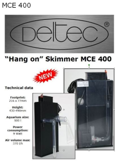 Флотатор DELTEC MCE400 навесной для аквариума до 500л 216х77х490мм