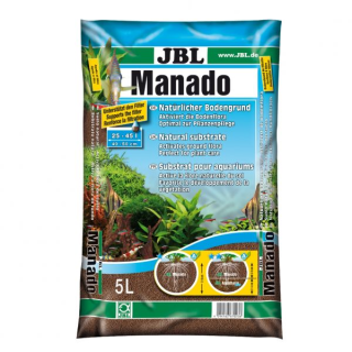 JBL Manado 1,5l - Питательный грунт, улучшающий качество воды и стимулирующий рост растений, красно-коричневый (цвет латеритной почвы), 1,5 литра.