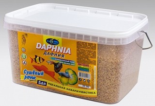 ДАФНИЯ 5,8л/600г -сушеная дафния (Daphnia pulex) универсальный корм для мелких рыб (ведро)