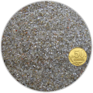 Грунт "Биодизайн" окатанный кварцевый песок (молочный) фр. 0,8-1,4 мм, пакет 4л, 6,6кг (шт.)