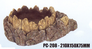 Камень-поилка-кормушка для рептилий  L210 x W150 x H75мм