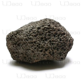 UDeco Black Lava XS - Натуральный камень "Лава чёрная" для оформления аквариумов и террариумов, 1 шт.