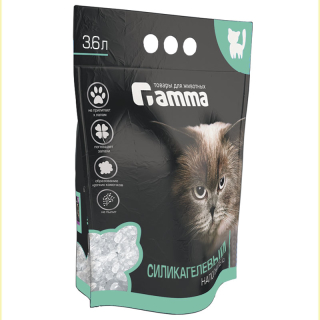 Наполнитель для кошачьих туалетов Gamma 3,6л, силикагелевый впитывающий