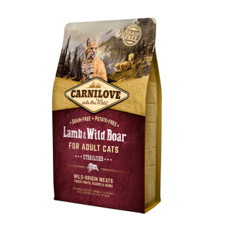Carnilove 2кг Lamb & Wild Boar for Adult Cats – Sterilised д/кастрир.котов, ягненок и дик.кабан 5123
