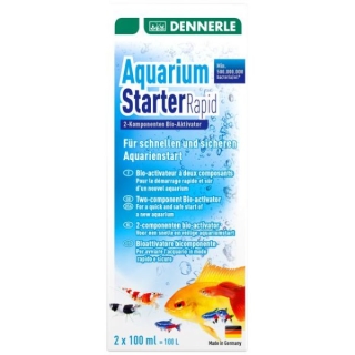 Dennerle Aquarium Starter Rapid - Двухкомпонентный биоактиватор аквариума, 200 мл на 100 л