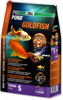JBL ProPond Goldfish S - Основной корм в форме плавающих палочек для золотых рыбок небольшого размера, 0,8 кг (6 л)