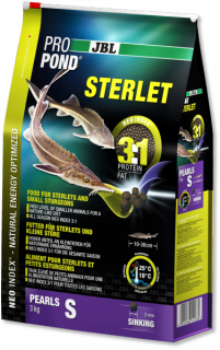 JBL ProPond Sterlet S - Основной корм в форме тонущих гранул для осетровых рыб небольшого размера, 1,5 кг (3 л)