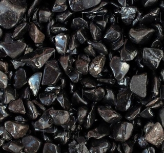 UDeco Canyon Black - Натуральный грунт для аквариумов "Черный гравий", 6-12 мм, 2 л