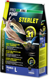 JBL ProPond Sterlet L - Основной корм в форме тонущих гранул для осетровых рыб большого размера, 6,0 кг (12 л)