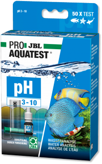JBL ProAquaTest pH 3.0 -10.0 - Экспресс-тест для контроля значения рН в пресной и морской воде в диапазоне 3-10 единиц, примерно на 80 измерений.