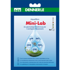 Минилаборатория Dennerle MiniLab для тестирования 5-ти показателей пресной аквариумной воды, 5 шт.