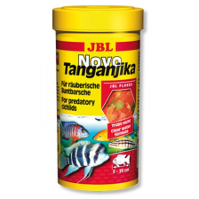 JBL NovoTanganjika - Корм в форме хлопьев из рыбы и планктонных животных для хищных цихлид из озер Малави и Танганьика  (250мл)