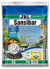 JBL Sansibar RIVER - Декоративный грунт для аквариума, светлый, мелкий, с черными вкраплениями, 5 кг.