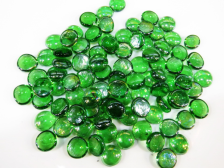 Декоративные камни , перламутровые-зеленые 90 шт 