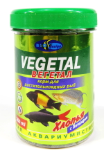 ВЕГЕТАЛ 200мл/37г - хлопья (flake), универсальный корм для растительноядных рыб (банка)
