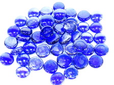 Декоративные камни , перламутровые-голубые 90 шт