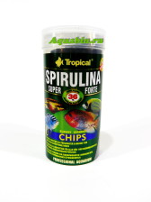 Super Spirulina Forte Chips 36 % 250мл медленно тонущие чипсы-спец растит корм для африкансих цихлид