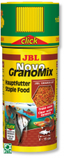 JBL NovoGranoMix - Основной корм в форме смеси гранул для "общих" аквариумов, банка с дозатором, 250