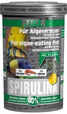 JBL Spirulina - Корм класса "премиум" с высоким содержанием спирулины в форме хлопьев для растительноядных рыбок и креветок, 250мл