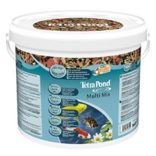 Pond MultiMix 10л, корм для прудовых рыб, гранулы, хлопья, таблетки, гаммарус