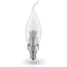 Светодиодная лампа Crystal CA37 4Вт E14 6500K холодная прозрачная CRL-CA37-4W-E14-CL/CW