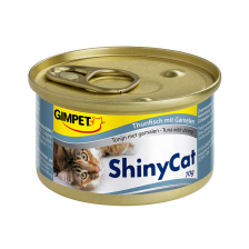 Gimpet Консервы Shiny Cat с тунцом и креветками д/кошек, 70г (413297)